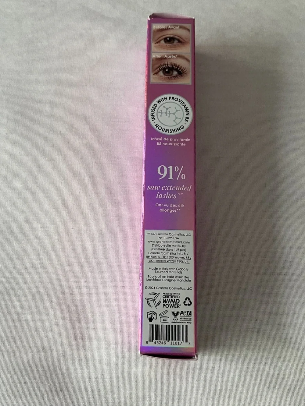 NEW in box Grande Cosmetics GrandeWRAP Luxury Tubing Mascara with Provitamin B5